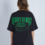 Camiseta oversize estampado Good Things Negro | DROP 03 |