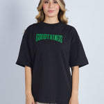 Camiseta oversize estampado Good Things Negro | DROP 03 |