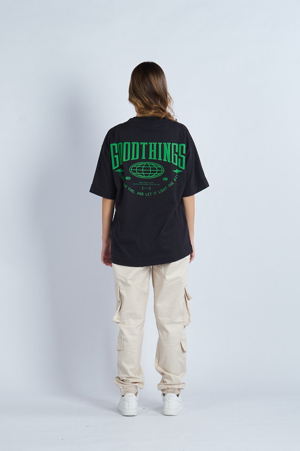 Camiseta oversize estampado Good Things Negro | DROP 03 |