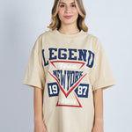 Camiseta oversize estampado Legend Beige | DROP 03 |