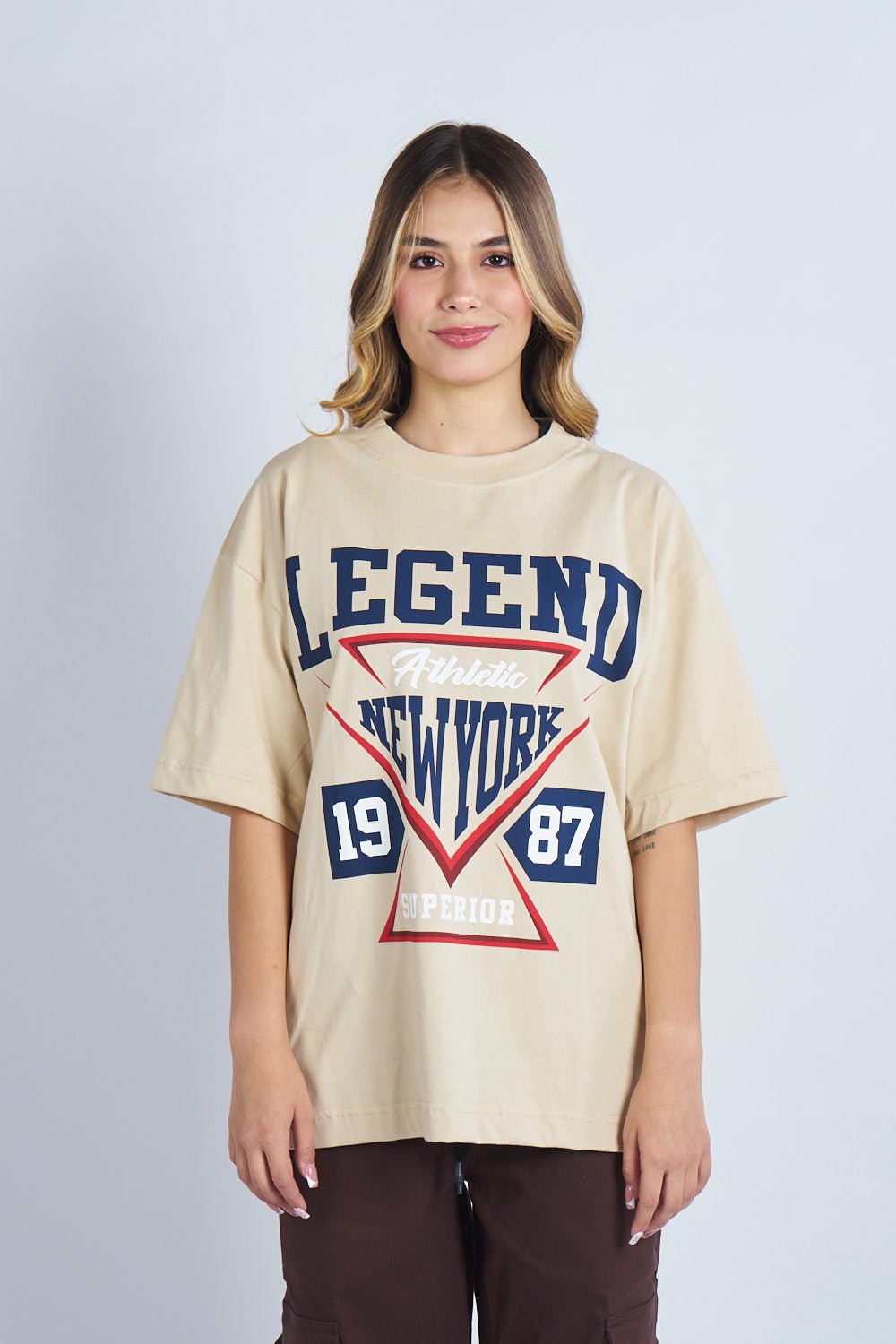 Camiseta oversize estampado Legend Beige | DROP 03 |