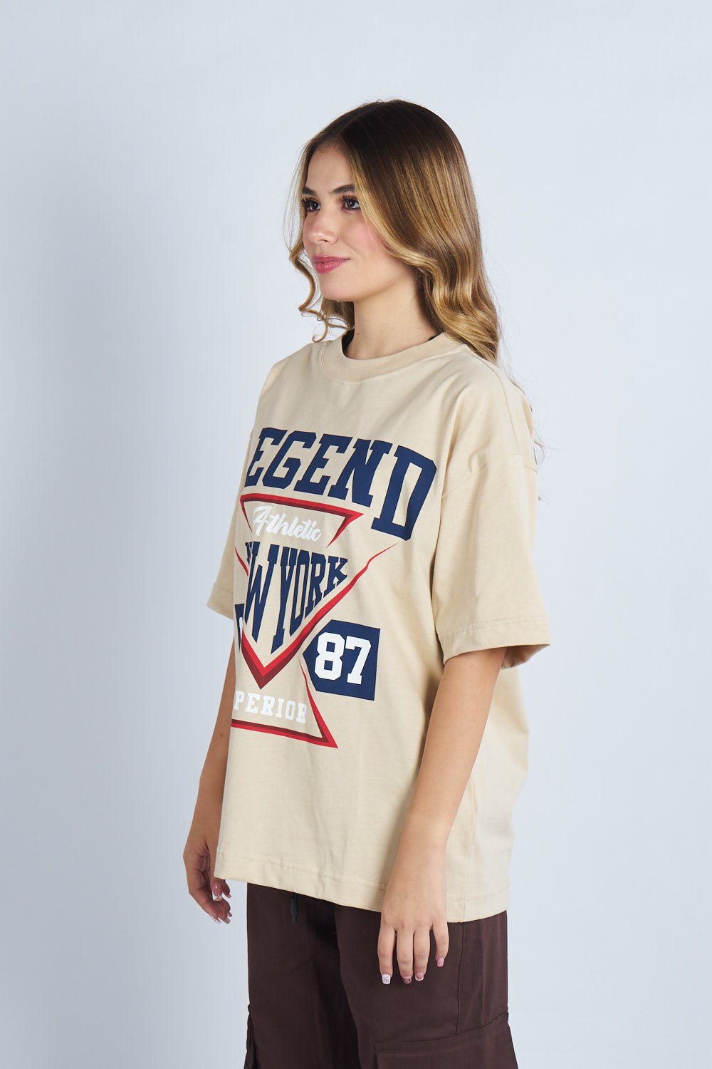 Camiseta oversize estampado Legend Beige | DROP 03 |