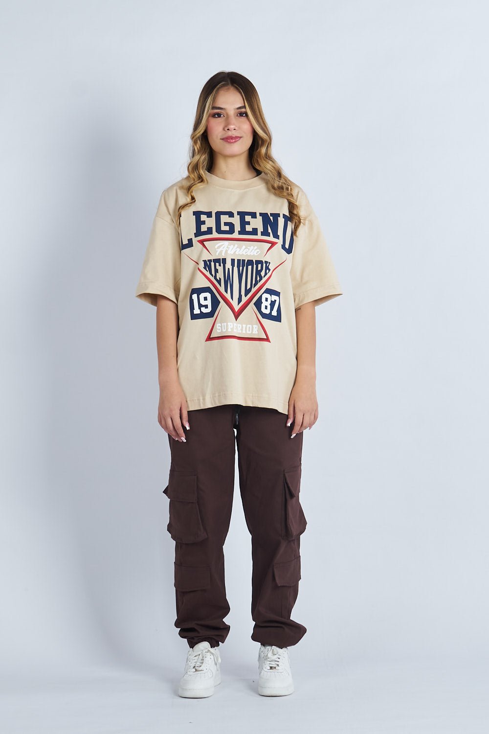 Camiseta oversize estampado Legend Beige | DROP 03 |