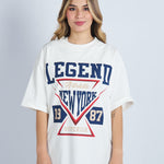Camiseta oversize estampado Legend Blanco | DROP 03 |