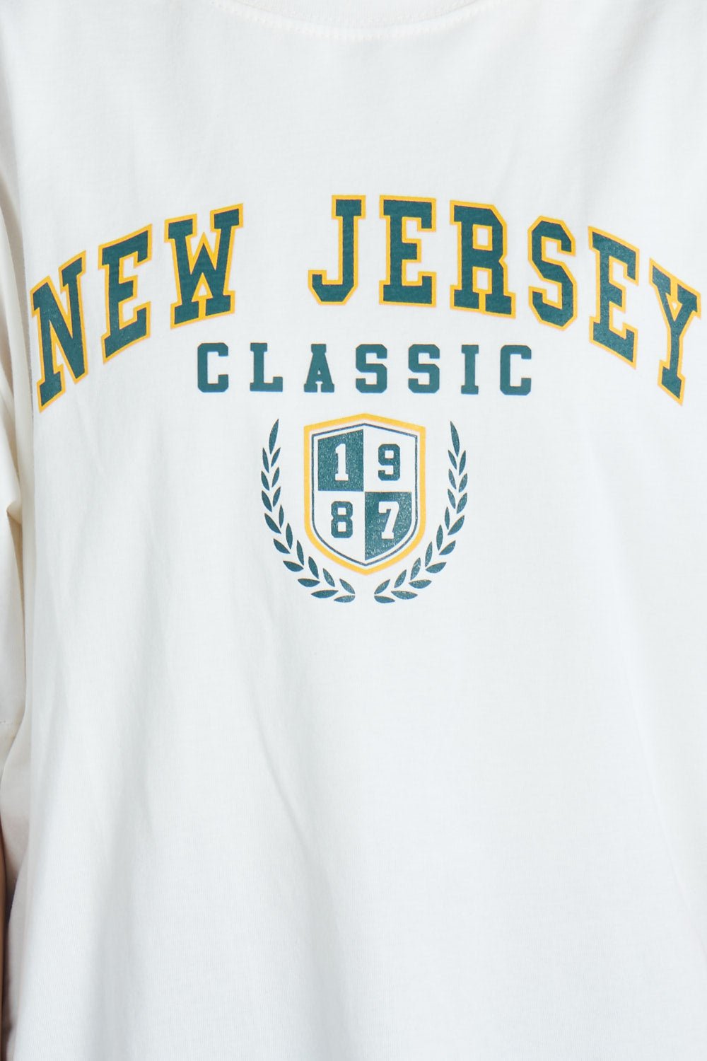 Camiseta oversize estampado New Jersey marfil | DROP 03 |