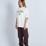 Camiseta oversize estampado New Jersey marfil | DROP 03 |