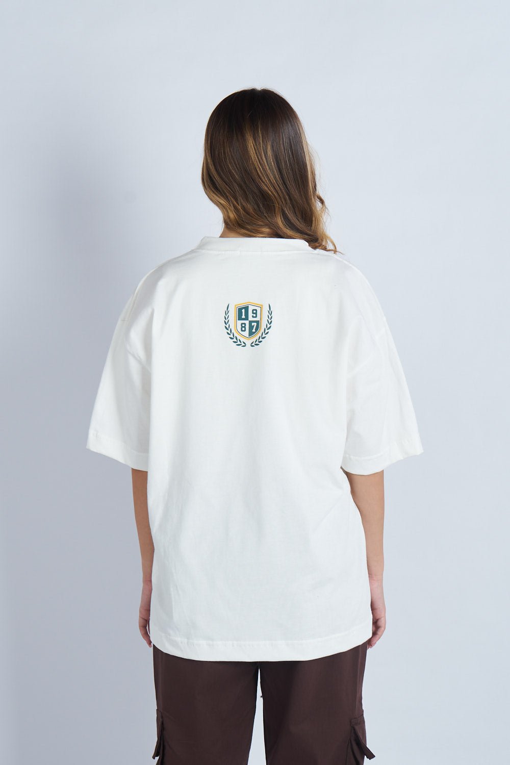 Camiseta oversize estampado New Jersey marfil | DROP 03 |