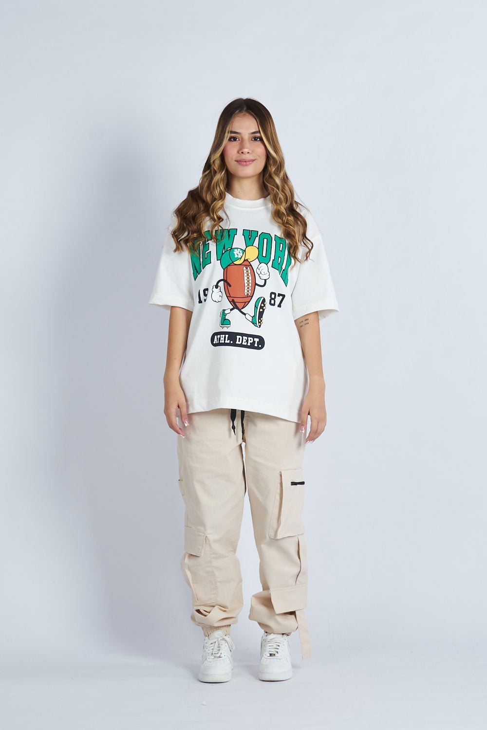 Camiseta oversize estampado New York Blanco| DROP 03 |