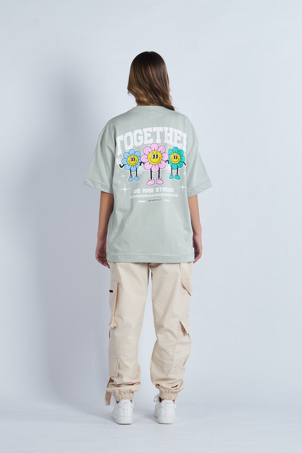 Camiseta oversize estampado Together Gris V | DROP 03 |