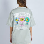 Camiseta oversize estampado Together Gris V | DROP 03 |