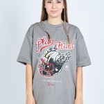 Camiseta oversize PLAY HARD GRIS | DROP 03 |