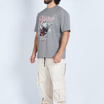 Camiseta oversize PLAY HARD GRIS | DROP 03 |