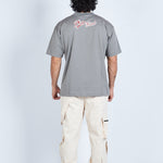 Camiseta oversize PLAY HARD GRIS | DROP 03 |