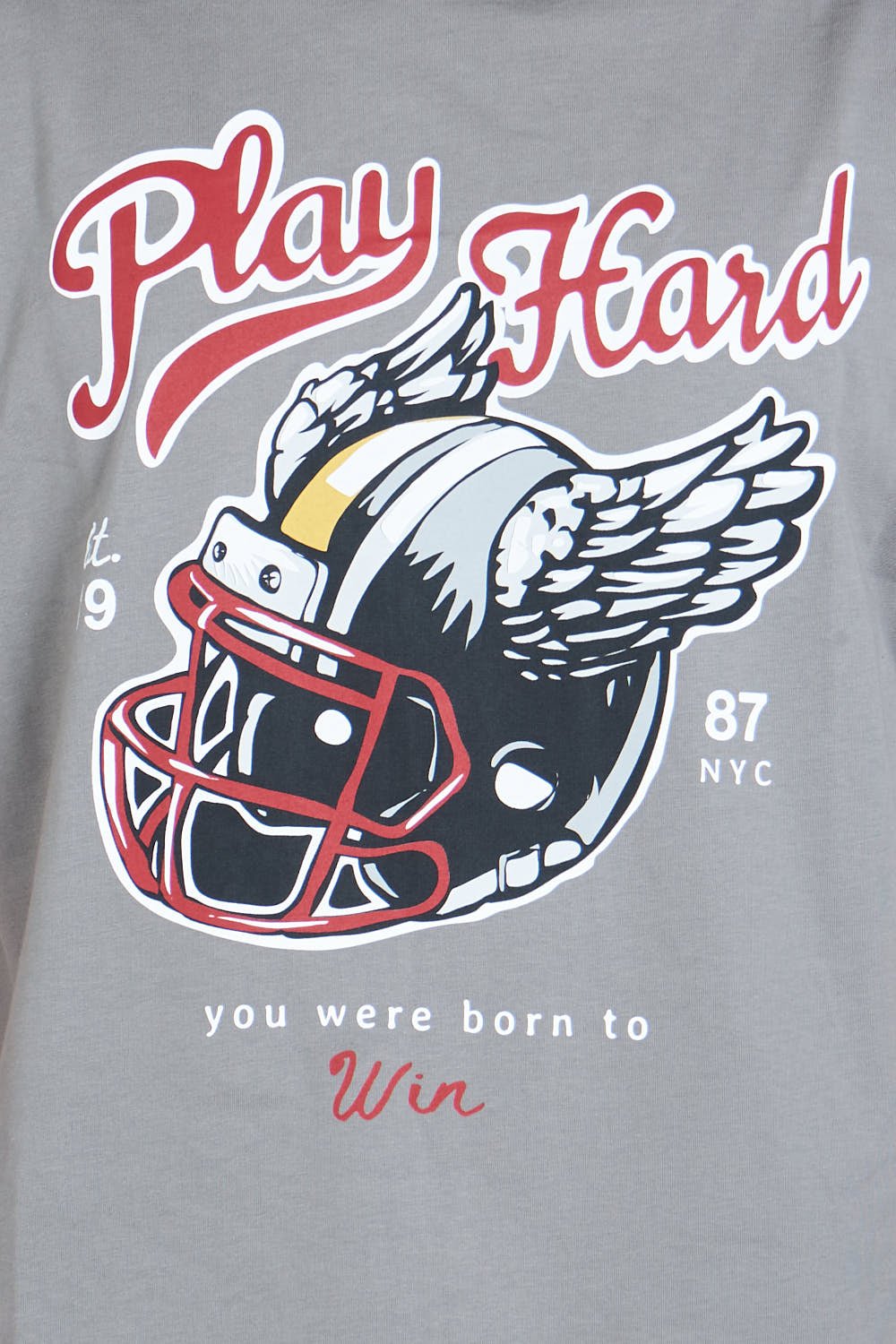 Camiseta oversize PLAY HARD GRIS | DROP 03 |