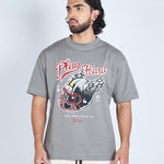Camiseta oversize PLAY HARD GRIS | DROP 03 |
