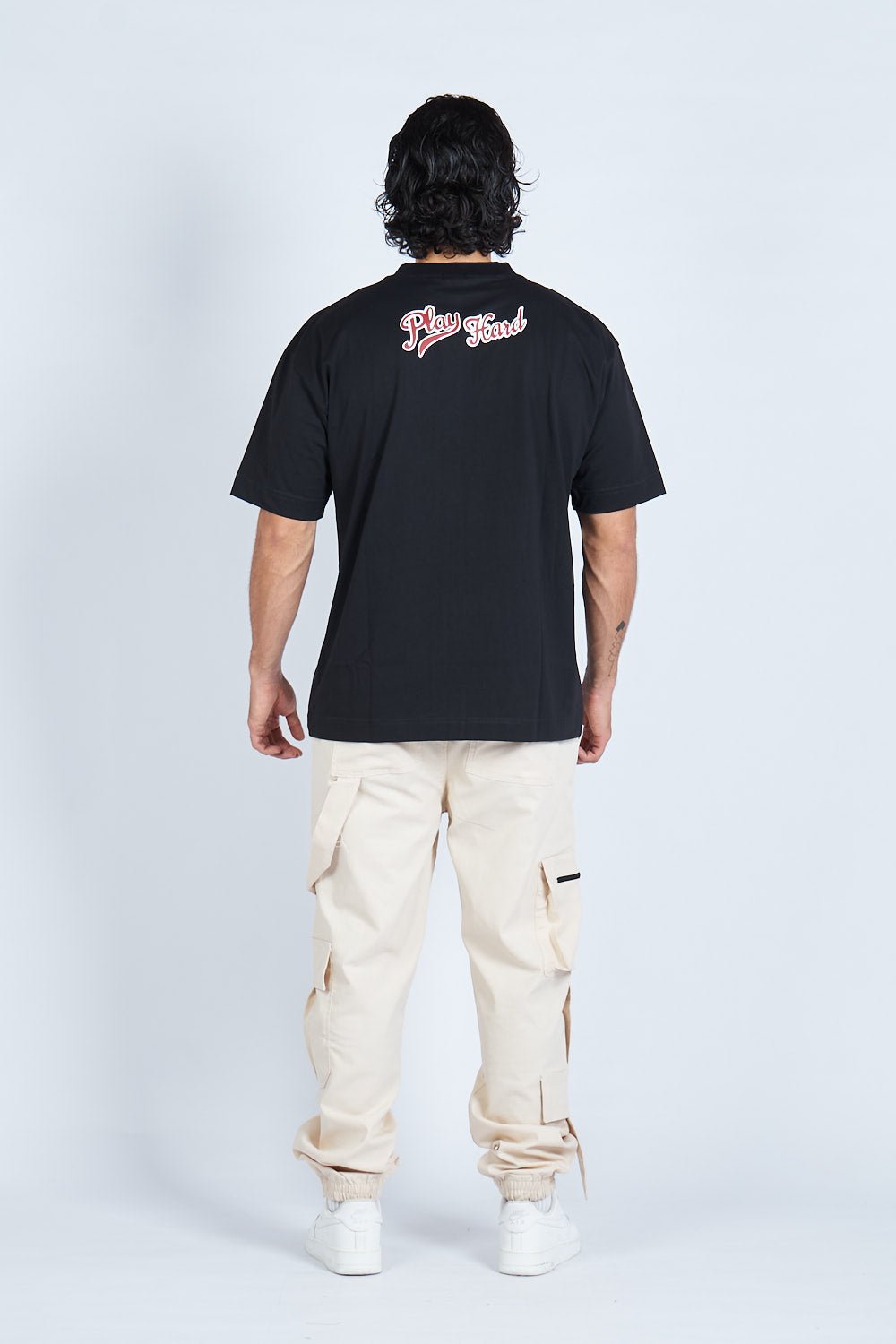 Camiseta oversize PLAY HARD NEGRO | DROP 03 |