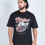 Camiseta oversize PLAY HARD NEGRO | DROP 03 |