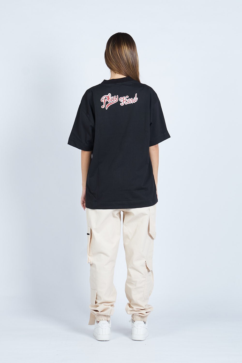 Camiseta oversize PLAY HARD NEGRO | DROP 03 |