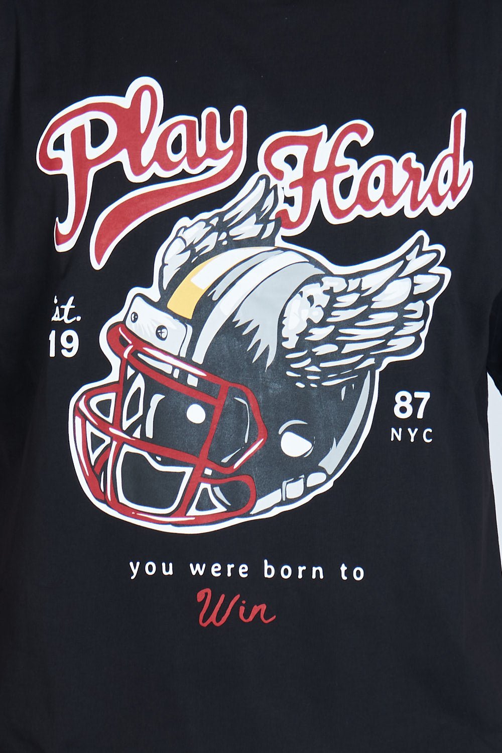 Camiseta oversize PLAY HARD NEGRO | DROP 03 |