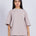 Camiseta oversize textura horizontal Caqui