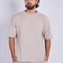 Camiseta oversize textura horizontal Caqui