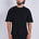 Camiseta oversize textura horizontal Negra