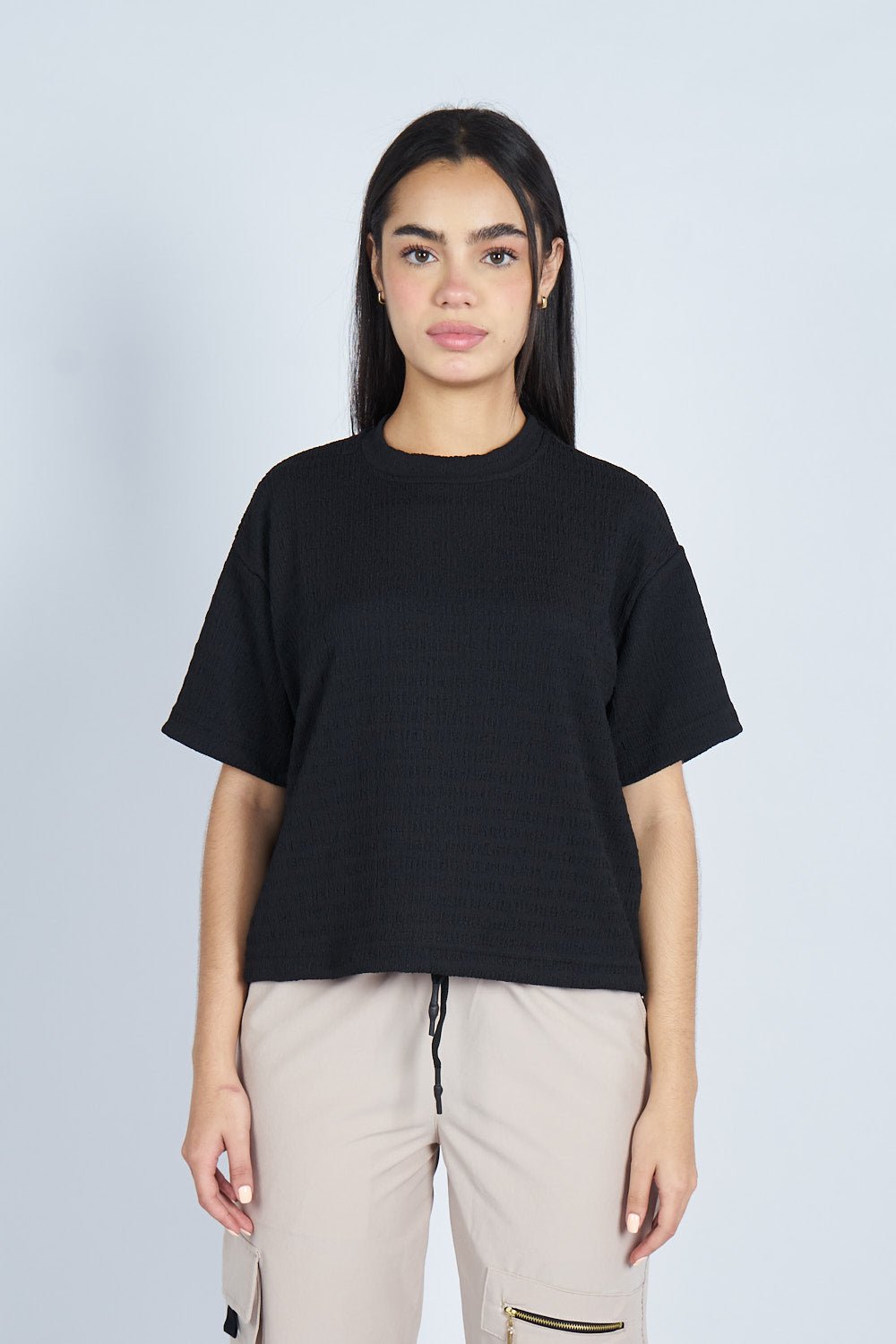 Camiseta oversize textura NEGRA | Drop 03 |