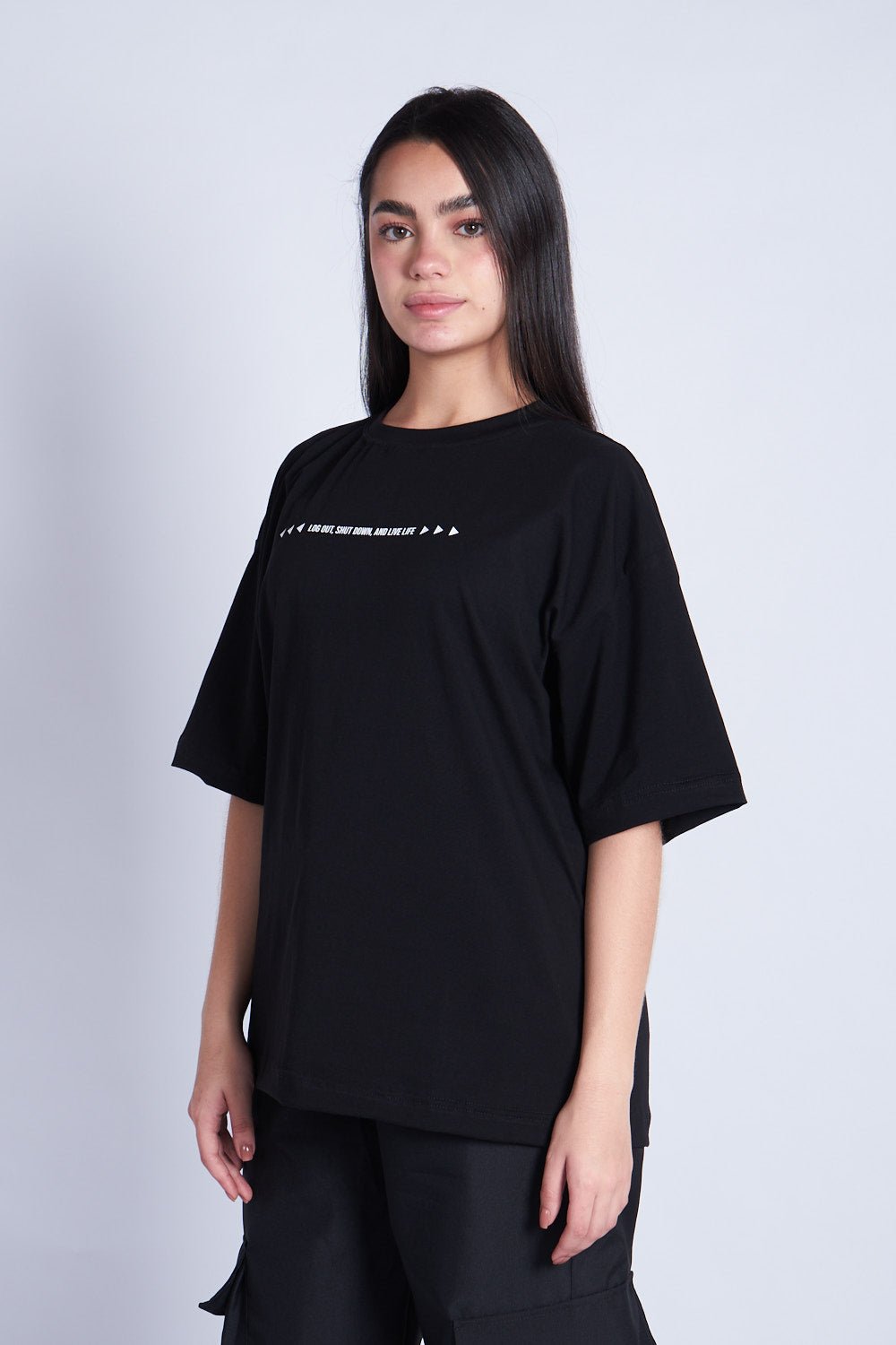 CAMISETA OVERSIZED ANGEL DETOX NEGRO - REDUX CLUB