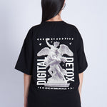 CAMISETA OVERSIZED ANGEL DETOX NEGRO - REDUX CLUB