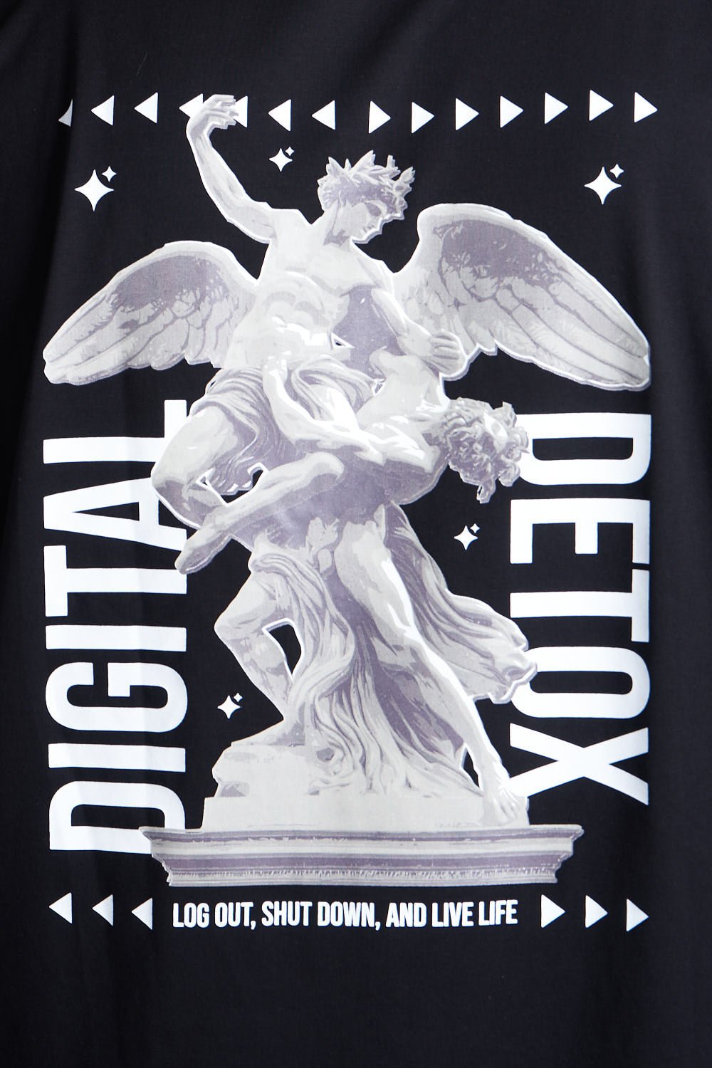 CAMISETA OVERSIZED ANGEL DETOX NEGRO - REDUX CLUB