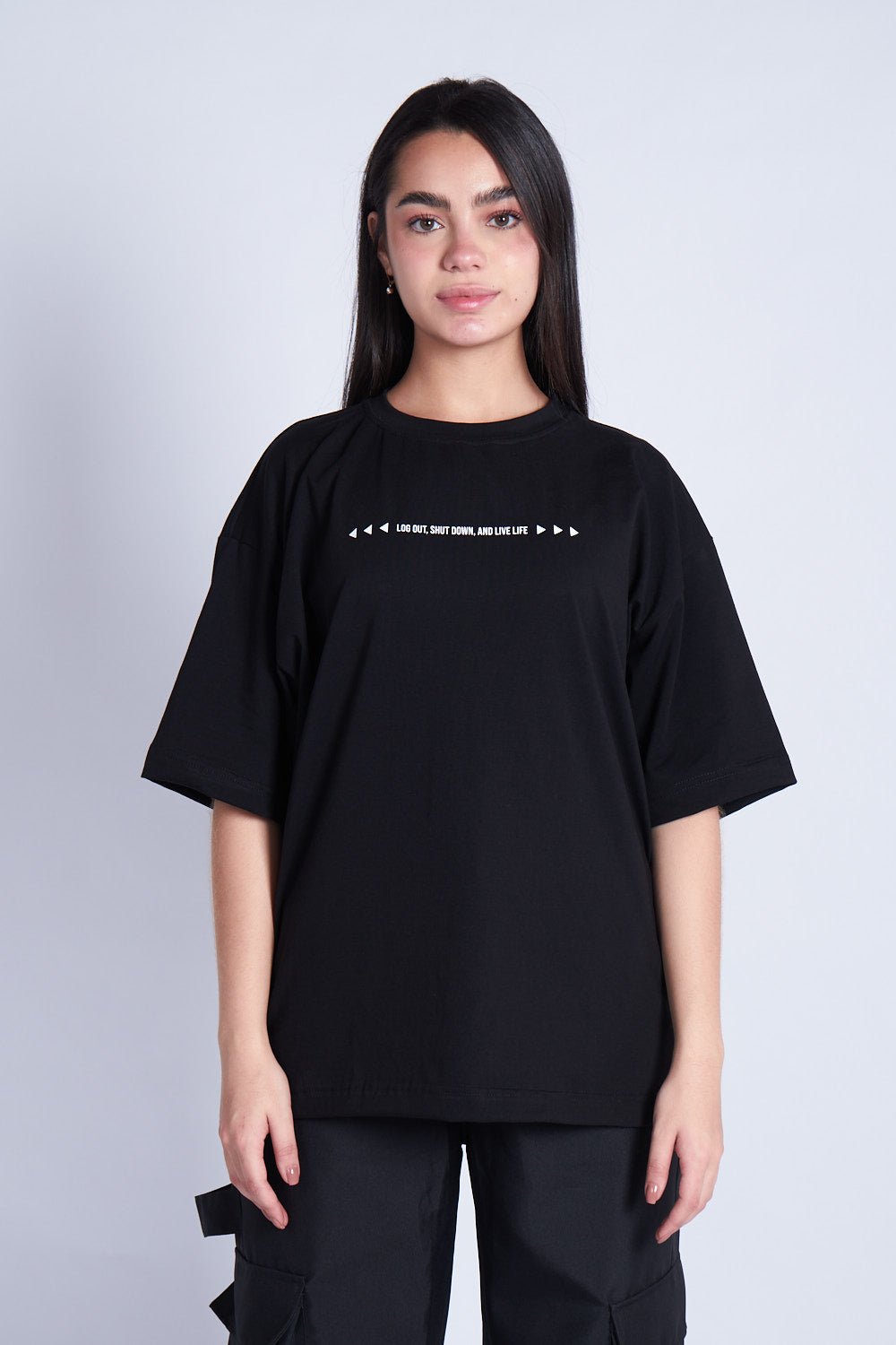 CAMISETA OVERSIZED ANGEL DETOX NEGRO - REDUX CLUB