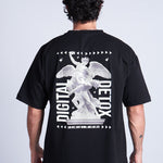 CAMISETA OVERSIZED ANGEL DETOX NEGRO - REDUX CLUB