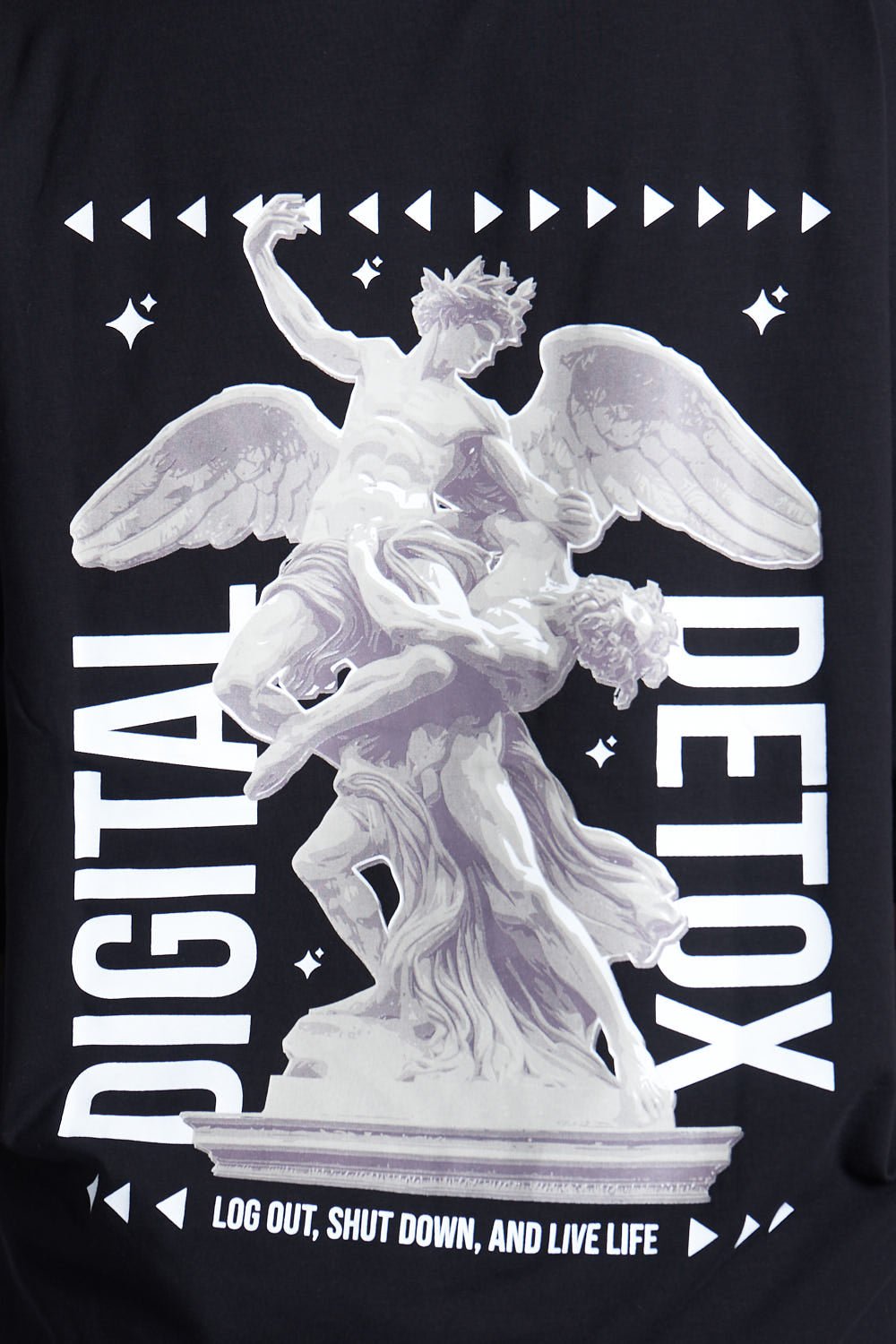 CAMISETA OVERSIZED ANGEL DETOX NEGRO - REDUX CLUB