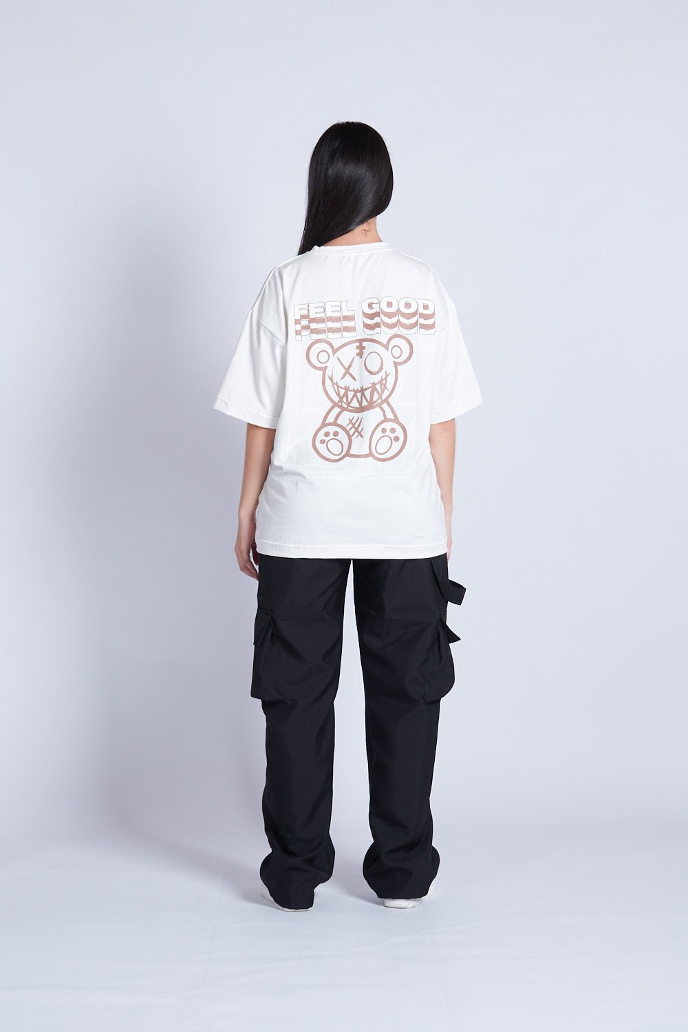 CAMISETA OVERSIZED FEEL GOOD MARFIL - REDUX CLUB