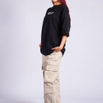 CAMISETA OVERSIZED NEGRA ENJOY - CORD & CO