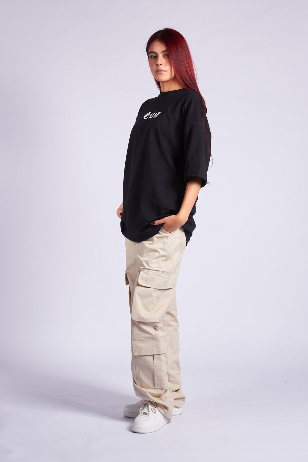 CAMISETA OVERSIZED NEGRA ENJOY - CORD & CO