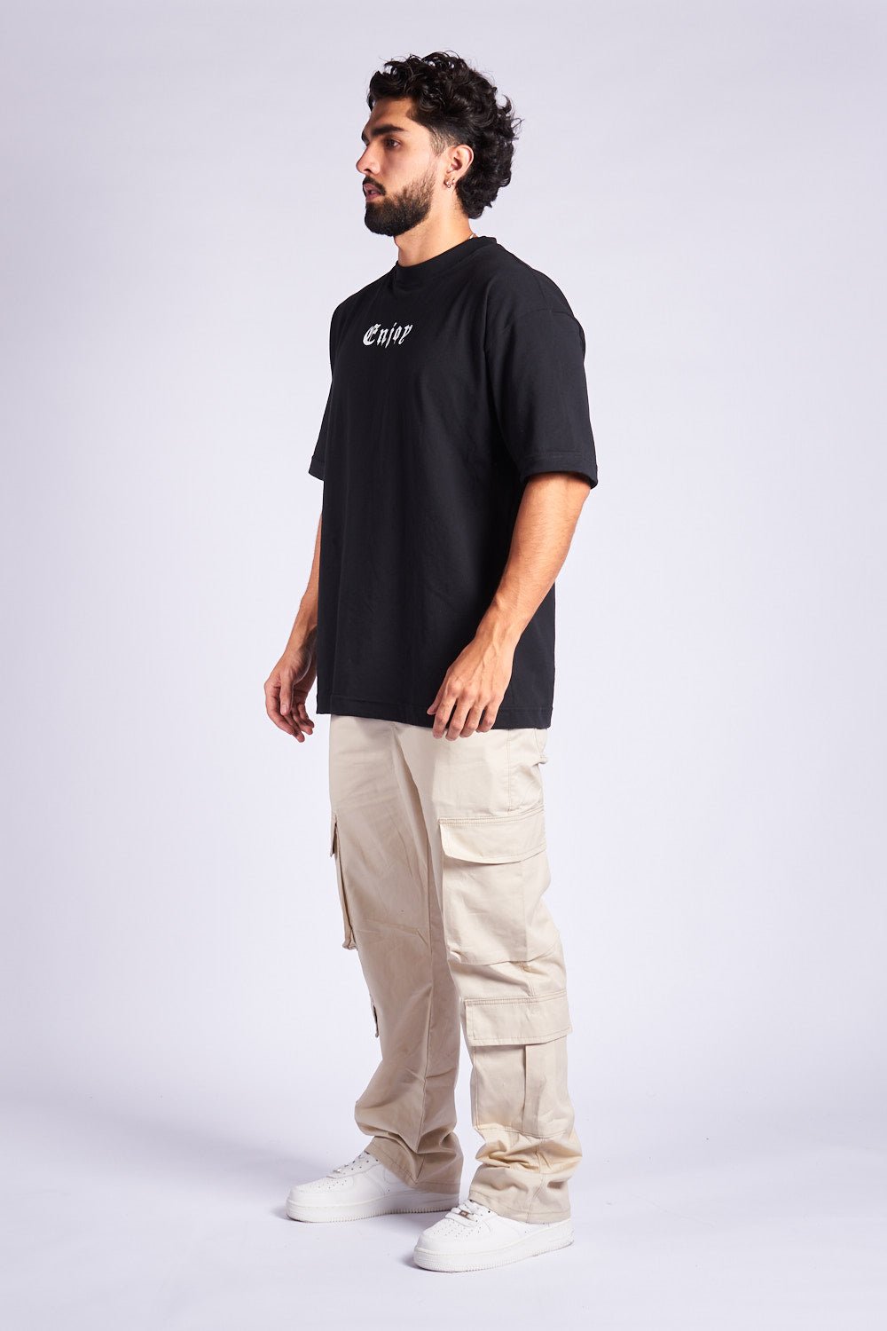CAMISETA OVERSIZED NEGRA ENJOY - CORD & CO