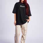 CAMISETA OVERSIZED NEGRA ENJOY - CORD & CO