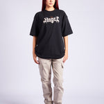CAMISETA OVERSIZED NEGRA LITTLE ANGEL - CORD & CO