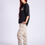 CAMISETA OVERSIZED NEGRA LITTLE ANGEL - CORD & CO