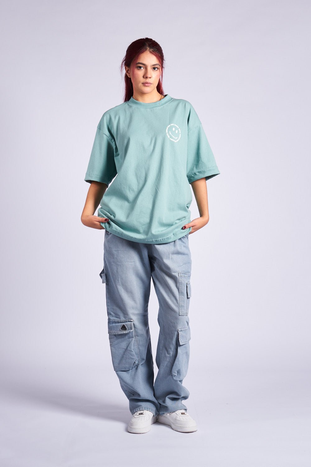 CAMISETA OVERSIZED VERDE SMILEY - CORD & CO