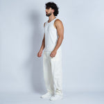 Jogger ballon corduroy con prenses Marfil