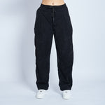Jogger ballon corduroy con prenses Negro