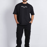 JOGGER CARGO CON PREENSES NEGRO - REDUX CLUB