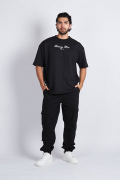 JOGGER CARGO CON PREENSES NEGRO - REDUX CLUB
