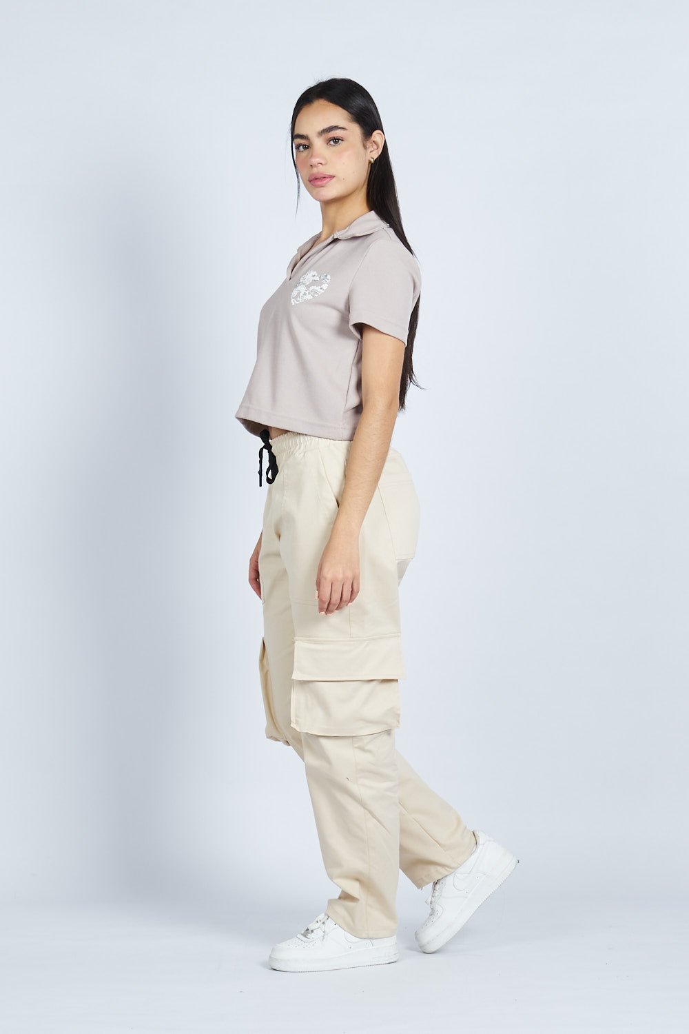 Lounge cropped Polo textura arena