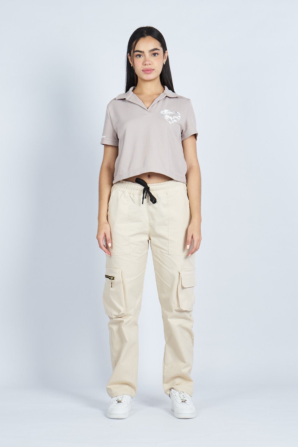 Lounge cropped Polo textura arena