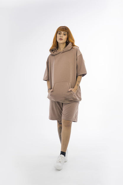 BCO Basics Short Sleeve hoodie - 8277 KHAKI