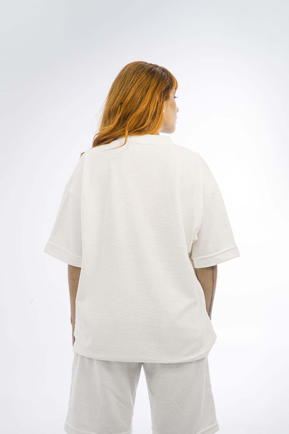 Basics Texture t-shirt  - 8306 IVORY