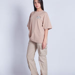 PANTALON CARGO ASIMETRICO CHARRETERA ARENA - REDUX CLUB